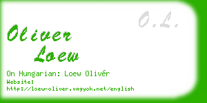 oliver loew business card